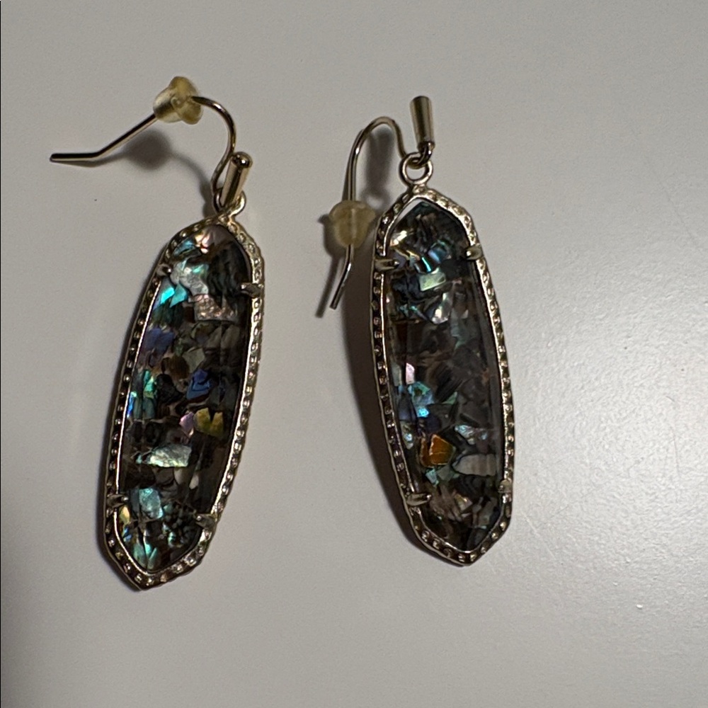Kendra Scott crushed abalone drop earrings
